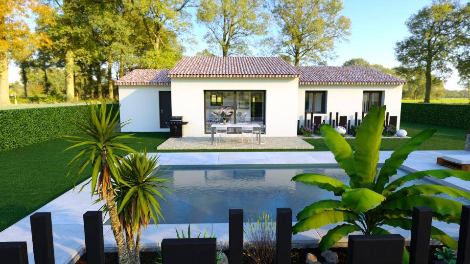 Programme terrain + maison à Bourg-Saint-Andéol en Ardèche (07) de 83 m² à vendre au prix de 239500€ - 1