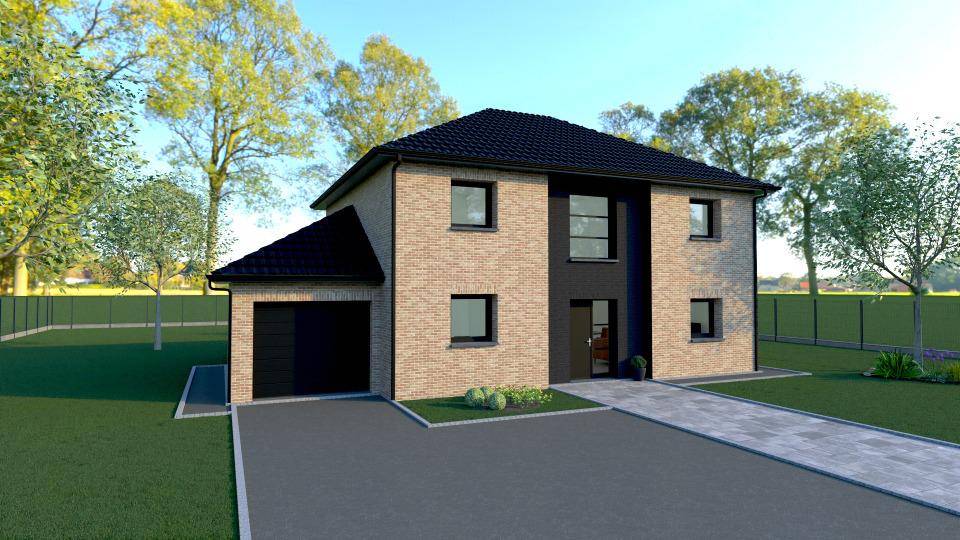 Programme terrain + maison à Herrin en Nord (59) de 155 m² à vendre au prix de 475000€ - 1