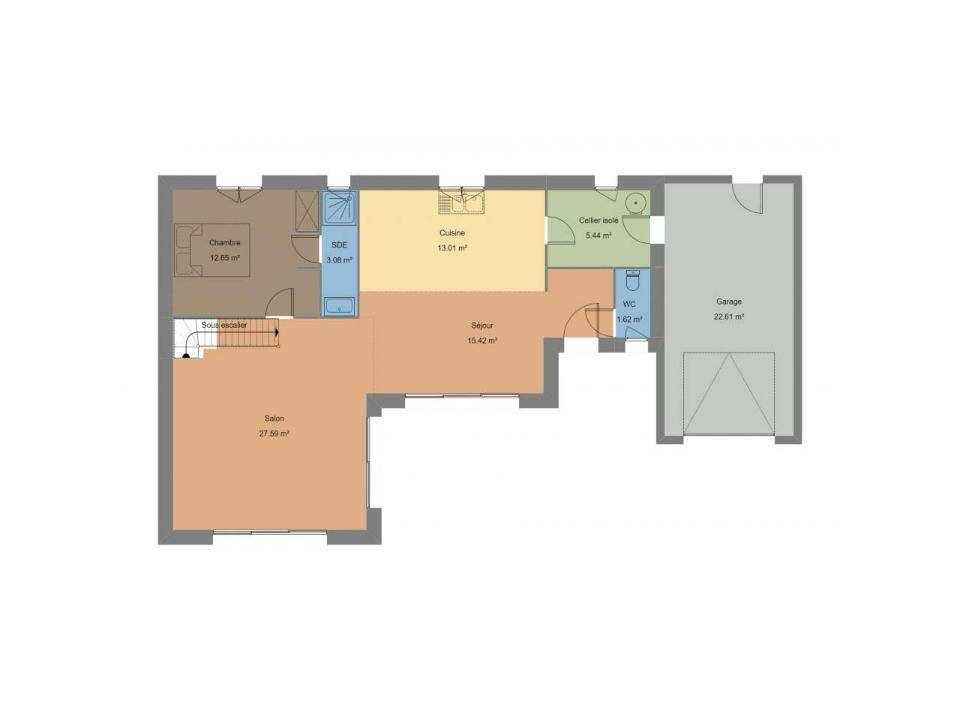 Programme terrain + maison à Saint-Thonan en Finistère (29) de 110 m² à vendre au prix de 352000€ - 4