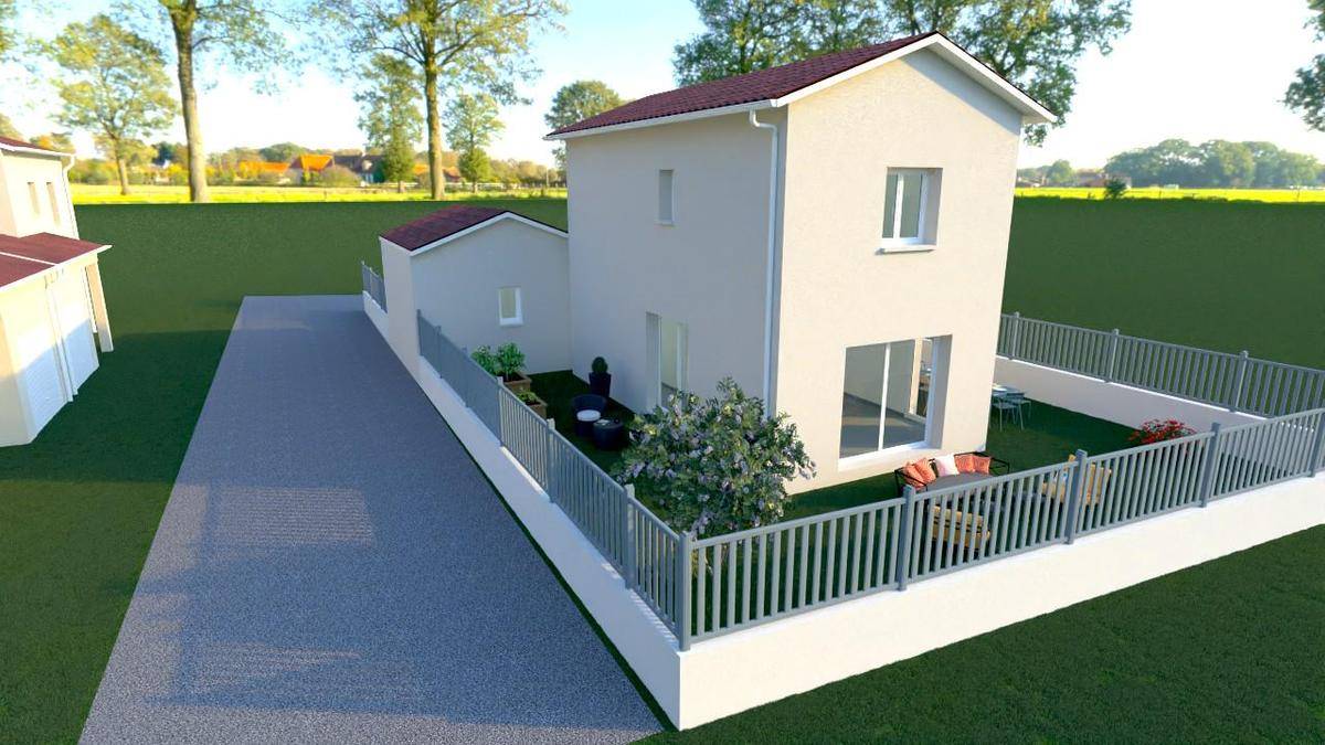 Programme terrain + maison à Mornant en Rhône (69) de 70 m² à vendre au prix de 355600€ - 2