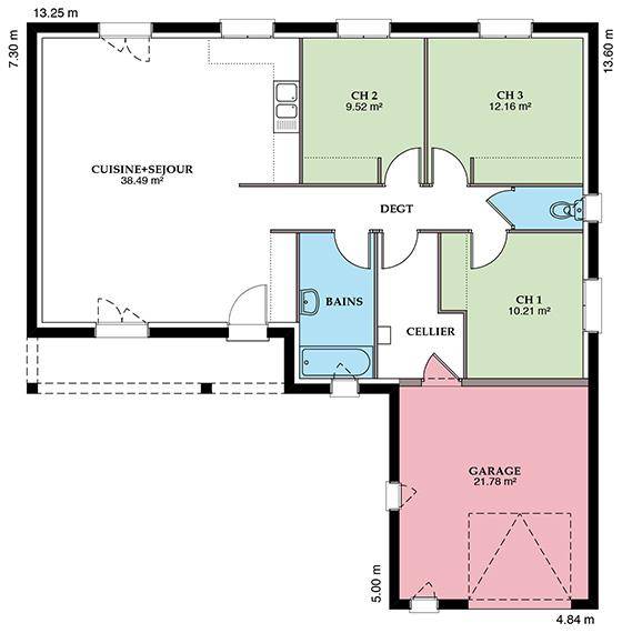 Programme terrain + maison à Trouy en Cher (18) de 81 m² à vendre au prix de 182172€ - 3