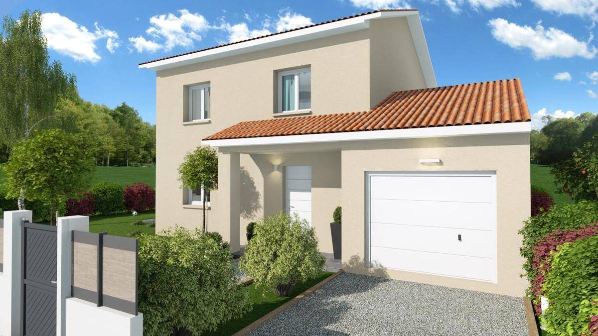 Programme terrain + maison à Saint-Didier-de-Formans en Ain (01) de 90 m² à vendre au prix de 328000€ - 1