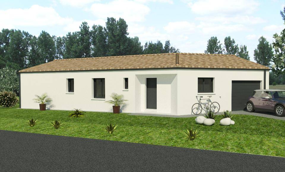 Programme terrain + maison à Échallat en Charente (16) de 104 m² à vendre au prix de 209000€ - 1