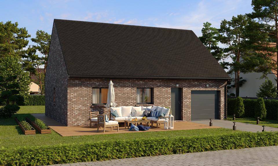 Programme terrain + maison à Aibes en Nord (59) de 71 m² à vendre au prix de 208100€ - 1