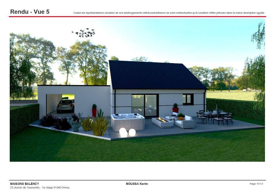 Programme terrain + maison à Milly-la-Forêt en Essonne (91) de 70 m² à vendre au prix de 270000€ - 3