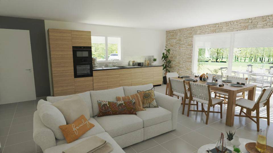 Programme terrain + maison à Vallon-Pont-d'Arc en Ardèche (07) de 94 m² à vendre au prix de 263000€ - 4