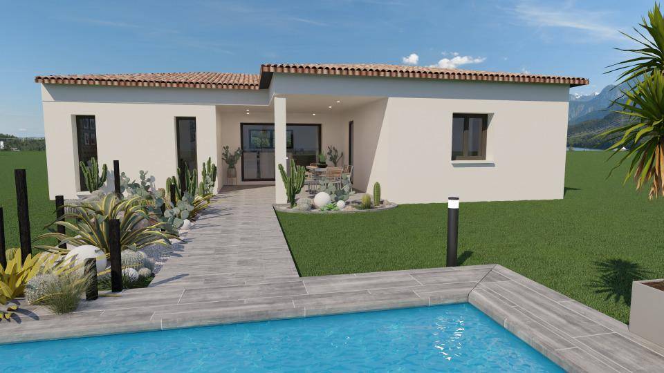 Programme terrain + maison à Vallon-Pont-d'Arc en Ardèche (07) de 95 m² à vendre au prix de 314000€ - 1