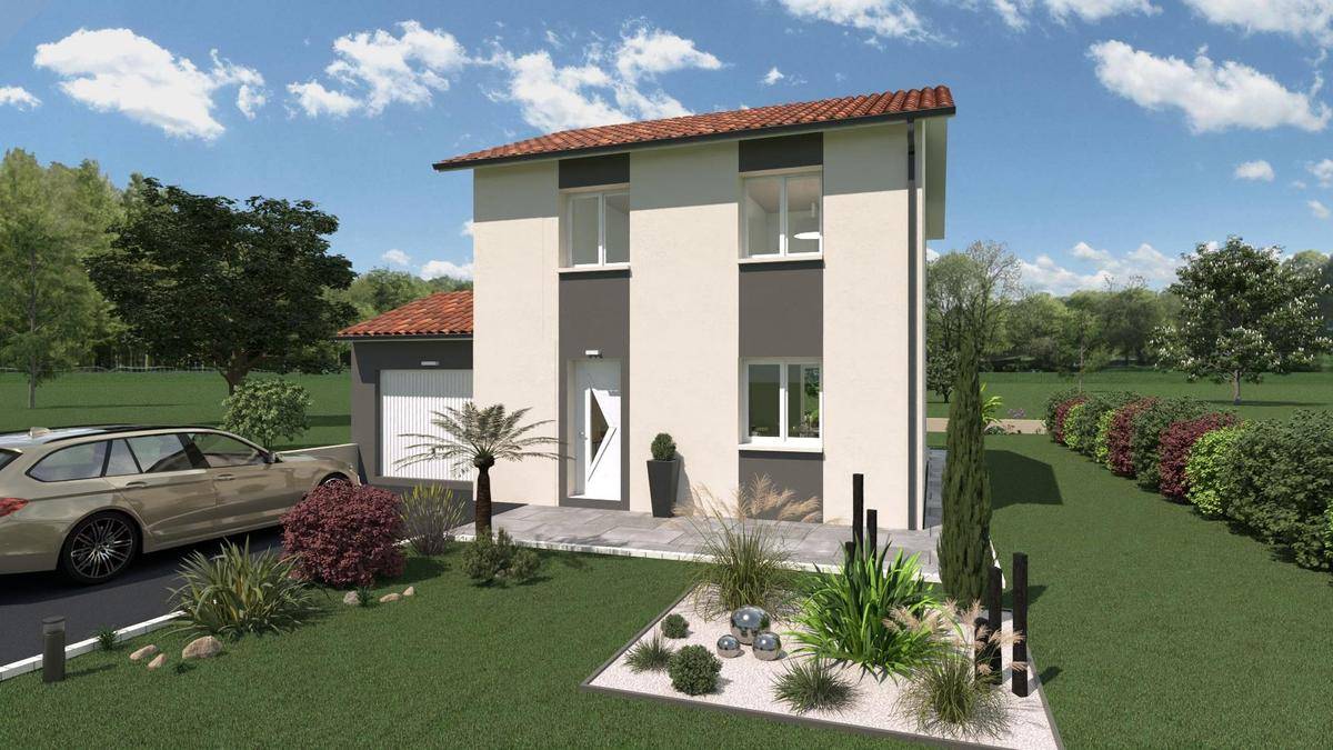 Programme terrain + maison à Frans en Ain (01) de 85 m² à vendre au prix de 309100€ - 1