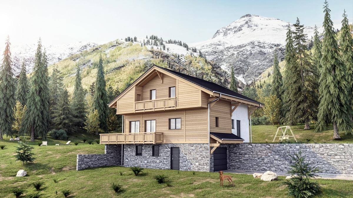 Programme terrain + maison à Sallanches en Haute-Savoie (74) de 113 m² à vendre au prix de 706968€ - 1