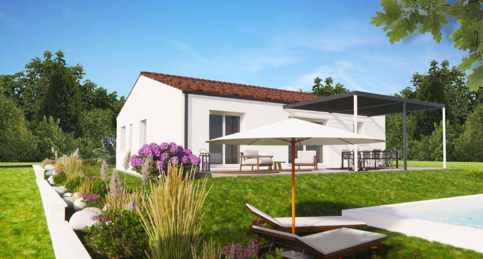 Programme terrain + maison à Saint-Porchaire en Charente-Maritime (17) de 90 m² à vendre au prix de 249900€ - 1