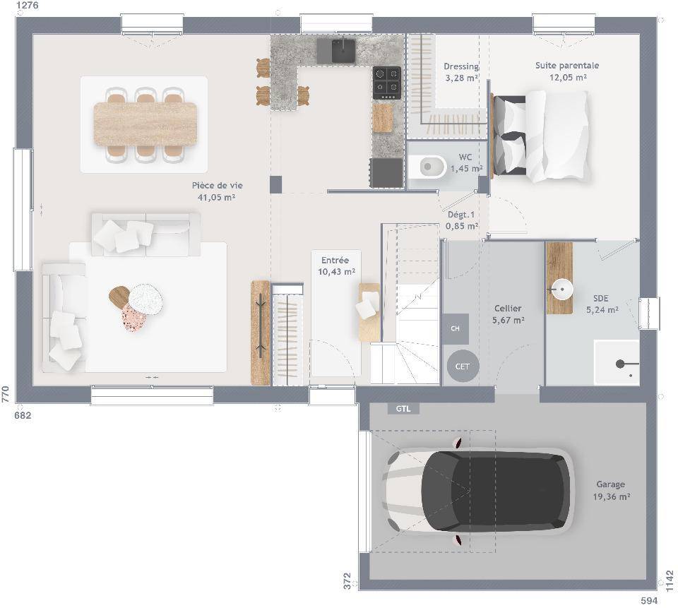Programme terrain + maison à Lonlay-le-Tesson en Orne (61) de 125 m² à vendre au prix de 255989€ - 4