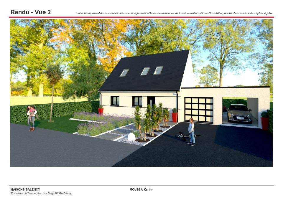 Programme terrain + maison à Mennecy en Essonne (91) de 103 m² à vendre au prix de 321000€ - 2