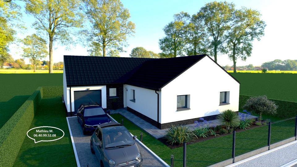 Programme terrain + maison à Gouzeaucourt en Nord (59) de 106 m² à vendre au prix de 249571€ - 3