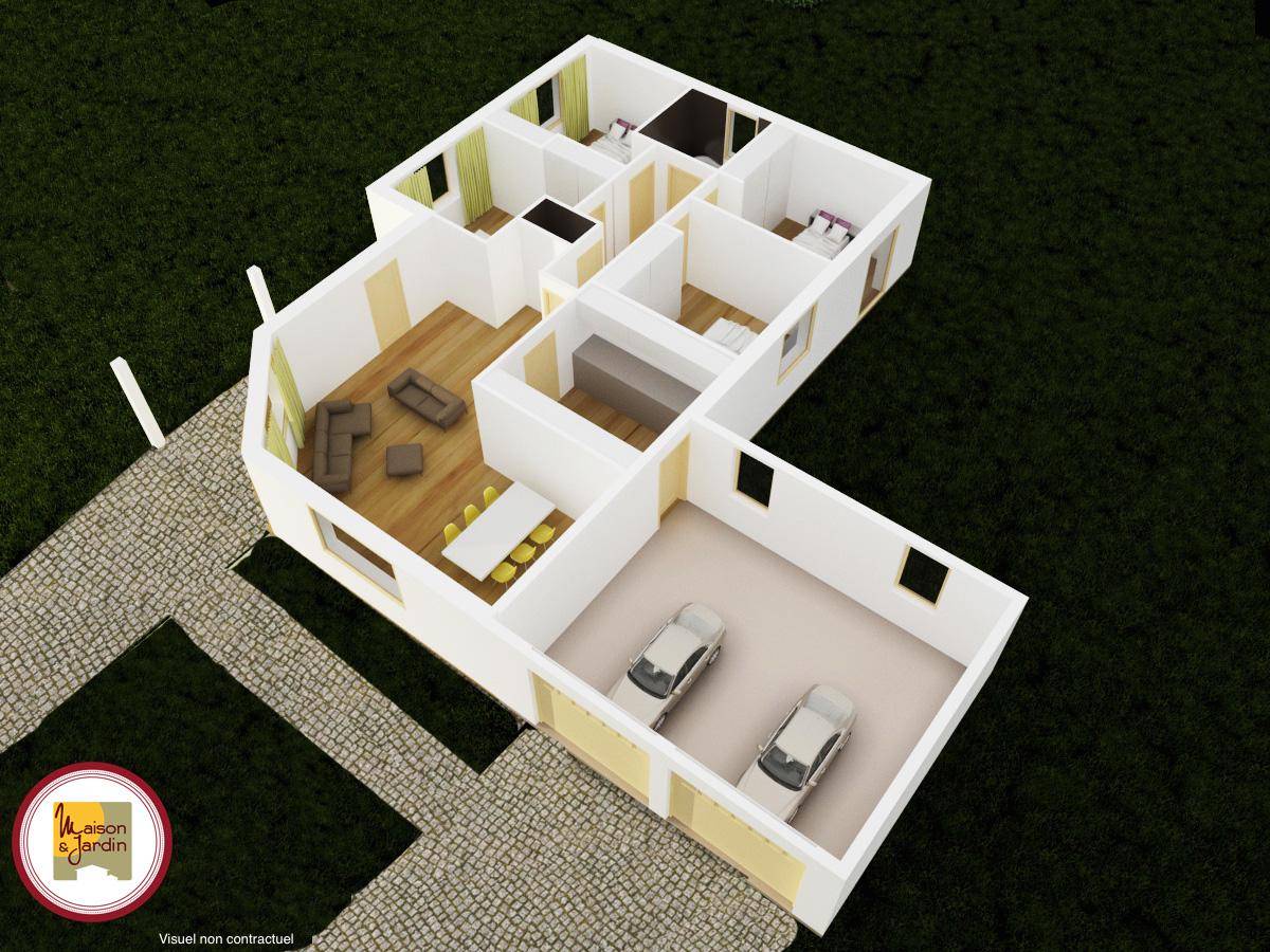 Programme terrain + maison à Saint-Étienne-de-Vicq en Allier (03) de 115 m² à vendre au prix de 250688€ - 4