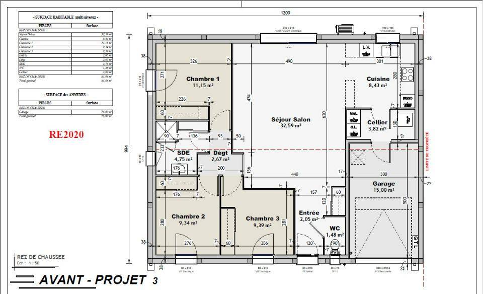 Programme terrain + maison à Gimeux en Charente (16) de 85 m² à vendre au prix de 186200€ - 4