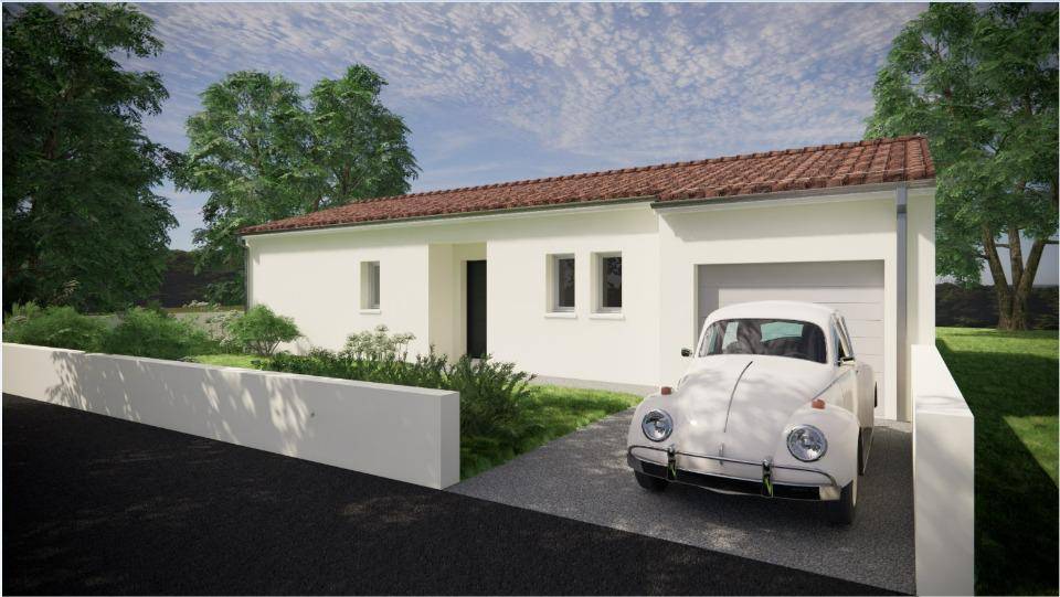 Programme terrain + maison à Villebois-Lavalette en Charente (16) de 83 m² à vendre au prix de 186000€ - 1