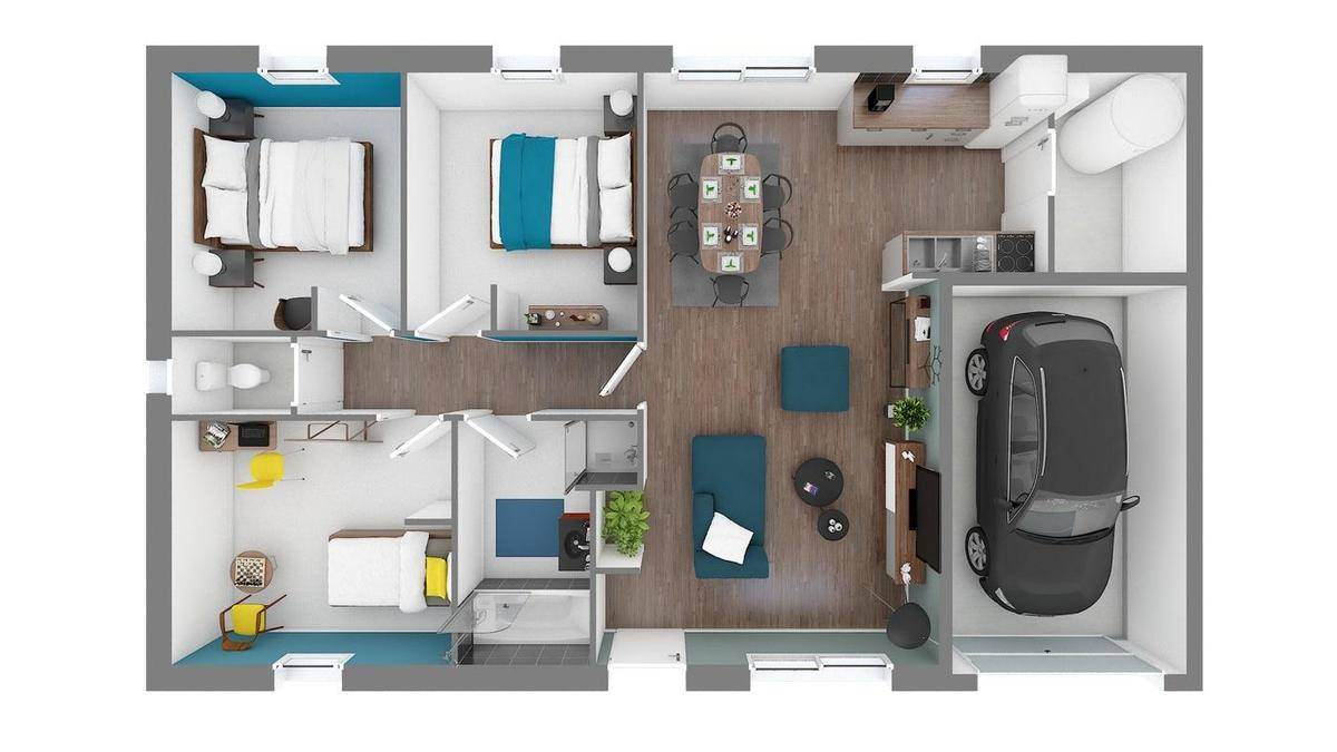 Programme terrain + maison à Salins-les-Bains en Jura (39) de 80 m² à vendre au prix de 153000€ - 4
