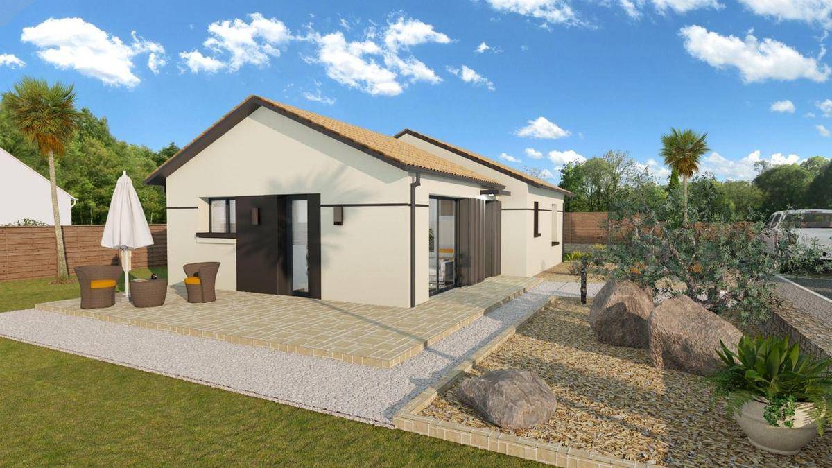 Programme terrain + maison à Montpon-Ménestérol en Dordogne (24) de 68 m² à vendre au prix de 166000€ - 2