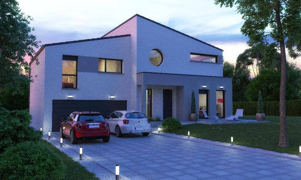 Programme terrain + maison à Pournoy-la-Grasse en Moselle (57) de 130 m² à vendre au prix de 429000€ - 1