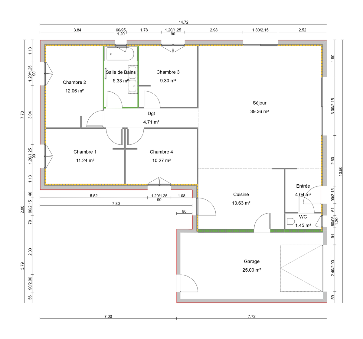 Programme terrain + maison à Brindas en Rhône (69) de 109 m² à vendre au prix de 544500€ - 3