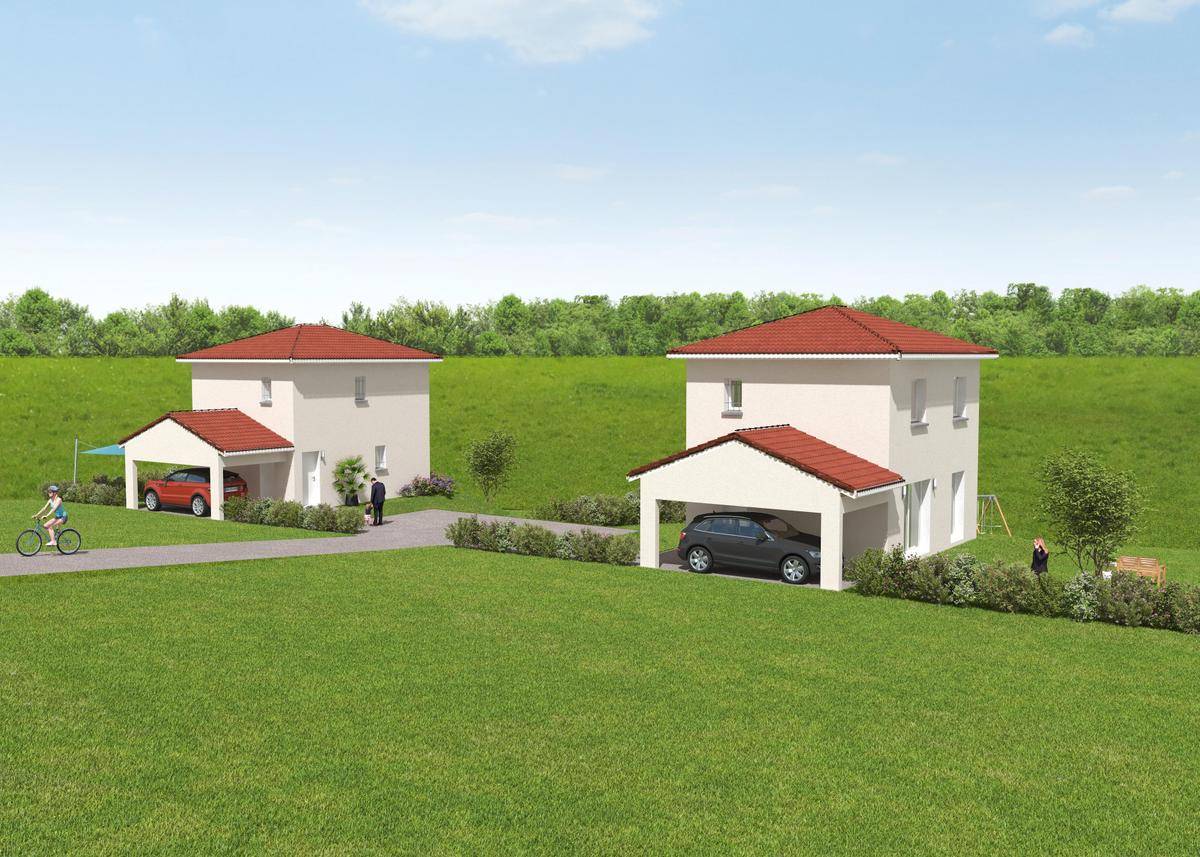 Programme terrain + maison à Soucieu-en-Jarrest en Rhône (69) de 73 m² à vendre au prix de 387000€ - 2
