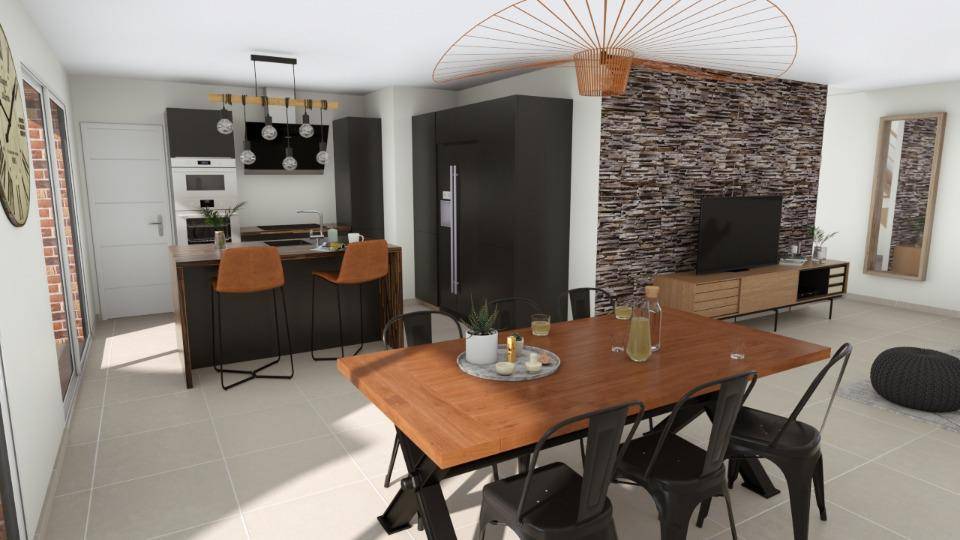 Programme terrain + maison à Évin-Malmaison en Pas-de-Calais (62) de 100 m² à vendre au prix de 263494€ - 4