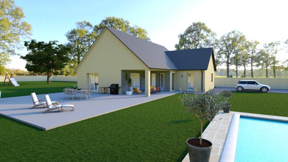 Programme terrain + maison à Grangues en Calvados (14) de 90 m² à vendre au prix de 367000€ - 1