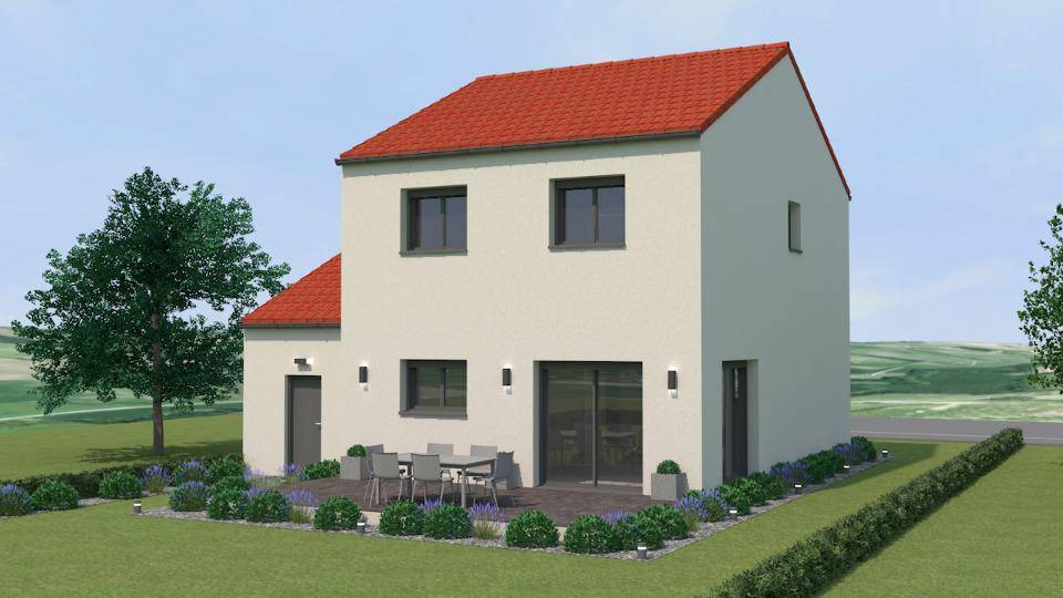 Programme terrain + maison à Pommérieux en Moselle (57) de 90 m² à vendre au prix de 289000€ - 2