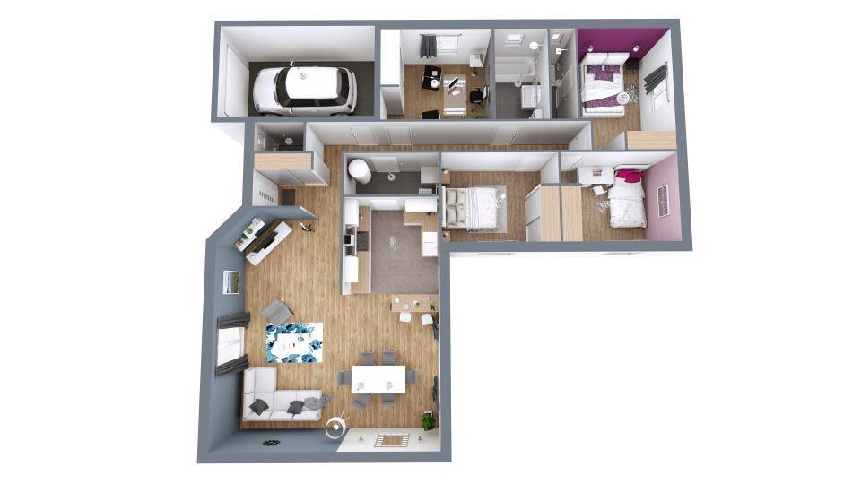 Programme terrain + maison à Duras en Lot-et-Garonne (47) de 100 m² à vendre au prix de 202000€ - 4