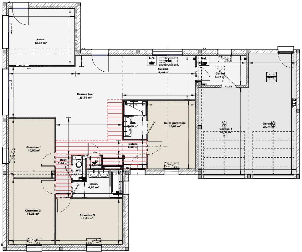 Programme terrain + maison à Saint-André-de-Messei en Orne (61) de 124 m² à vendre au prix de 318065€ - 3