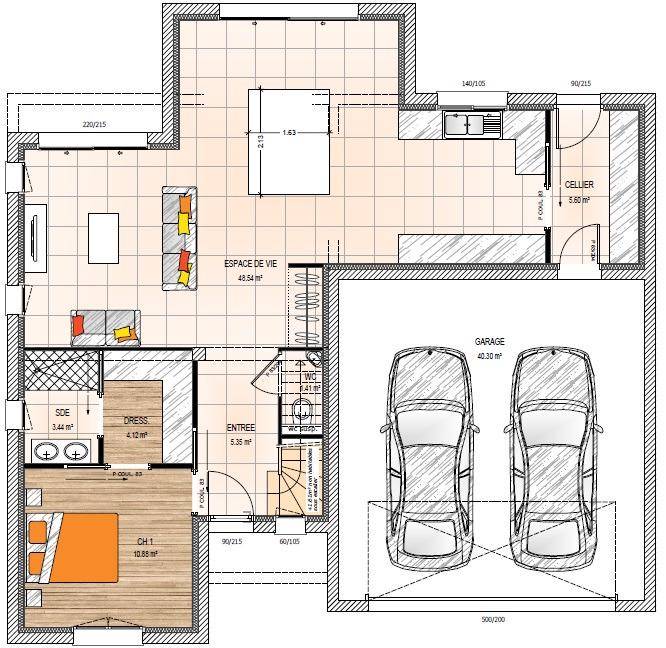 Programme terrain + maison à Nuaillé en Maine-et-Loire (49) de 110 m² à vendre au prix de 300800€ - 4