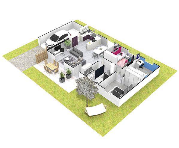 Programme terrain + maison à Soleymieu en Isère (38) de 90 m² à vendre au prix de 273400€ - 2