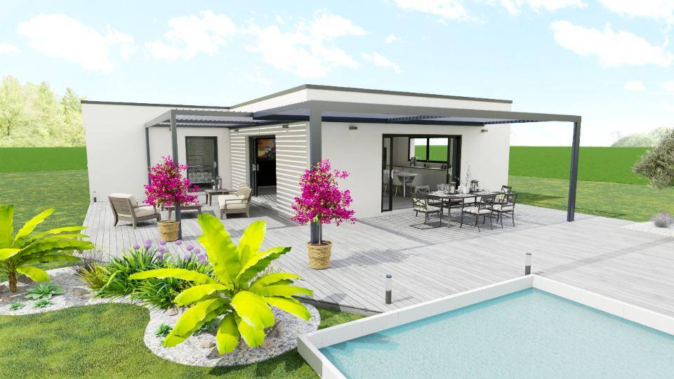 Programme terrain + maison à Ucel en Ardèche (07) de 122 m² à vendre au prix de 364500€ - 1