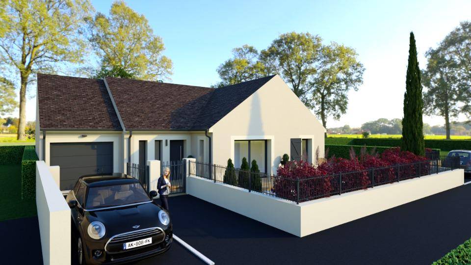 Programme terrain + maison à Milly-la-Forêt en Essonne (91) de 90 m² à vendre au prix de 285900€ - 1