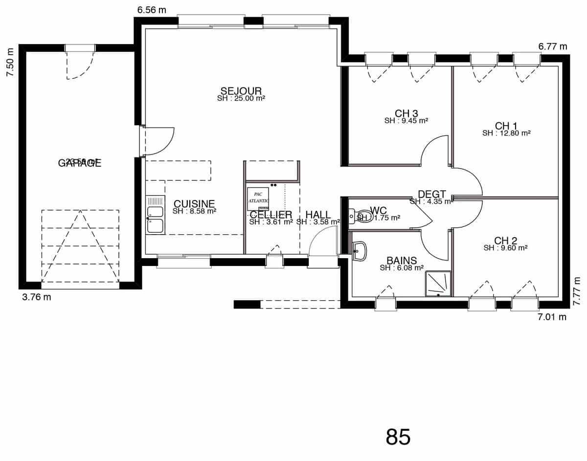 Programme terrain + maison à L'Houmeau en Charente-Maritime (17) de 95 m² à vendre au prix de 341117€ - 4