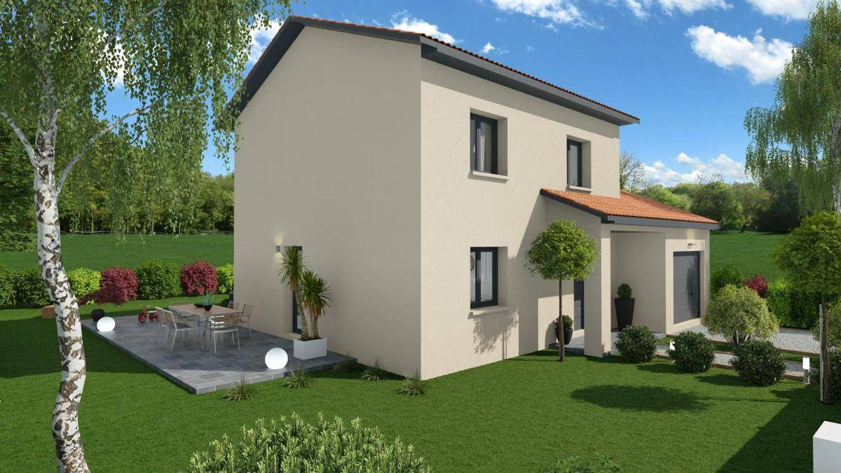 Programme terrain + maison à Villefranche-sur-Saône en Rhône (69) de 90 m² à vendre au prix de 419000€ - 2