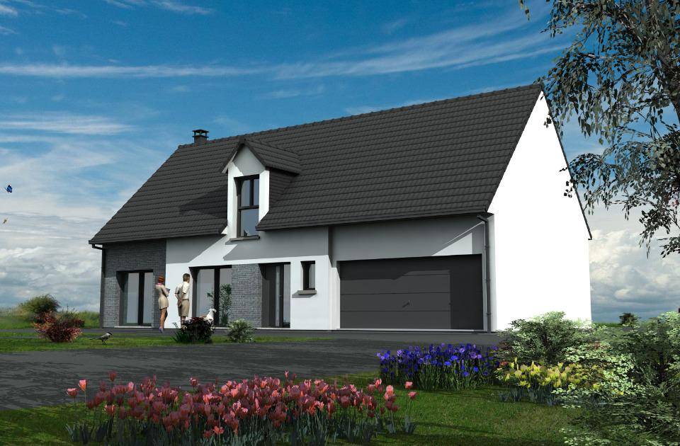 Programme terrain + maison à Aubin-Saint-Vaast en Pas-de-Calais (62) de 170 m² à vendre au prix de 380980€ - 2