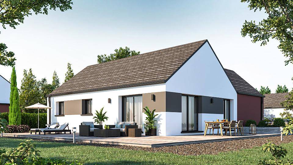 Programme terrain + maison à Plomelin en Finistère (29) de 86 m² à vendre au prix de 289900€ - 1