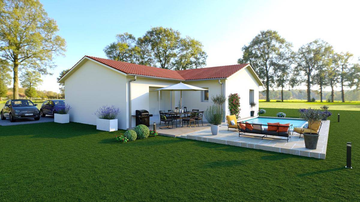 Programme terrain + maison à Andrézieux-Bouthéon en Loire (42) de 90 m² à vendre au prix de 219000€ - 2