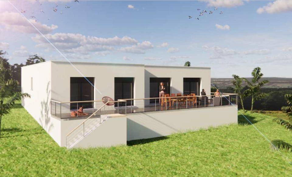 Programme terrain + maison à Ucel en Ardèche (07) de 133 m² à vendre au prix de 369200€ - 1