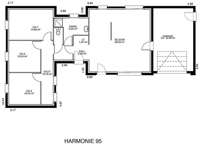 Programme terrain + maison à Saint-Doulchard en Cher (18) de 109 m² à vendre au prix de 325140€ - 4