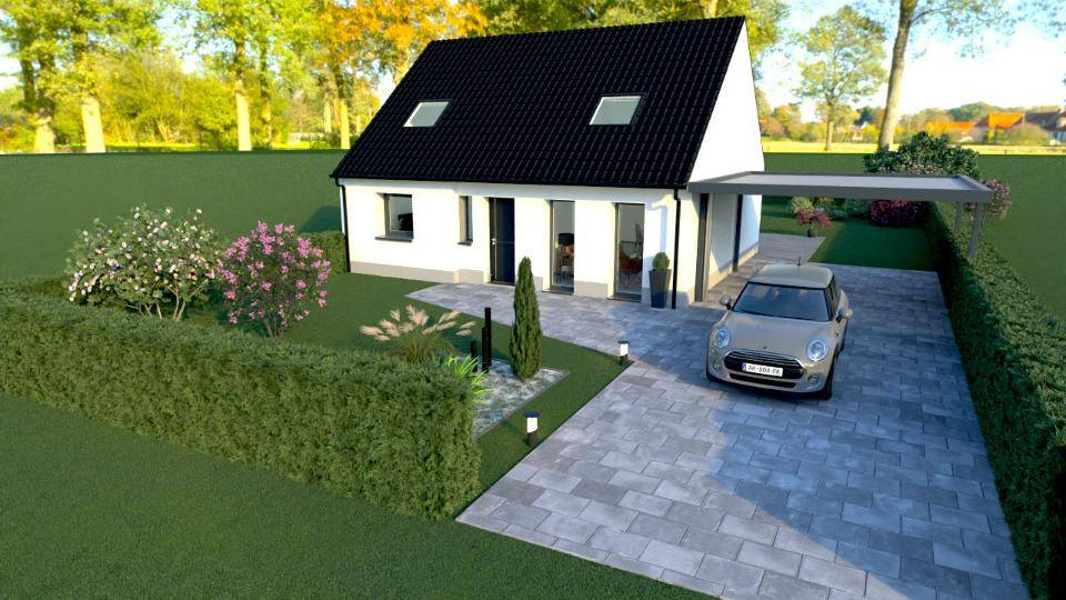 Programme terrain + maison à Guînes en Pas-de-Calais (62) de 95 m² à vendre au prix de 179000€ - 1