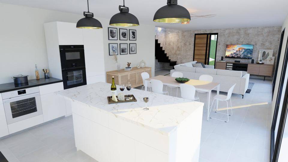 Programme terrain + maison à Vals-les-Bains en Ardèche (07) de 115 m² à vendre au prix de 419900€ - 2