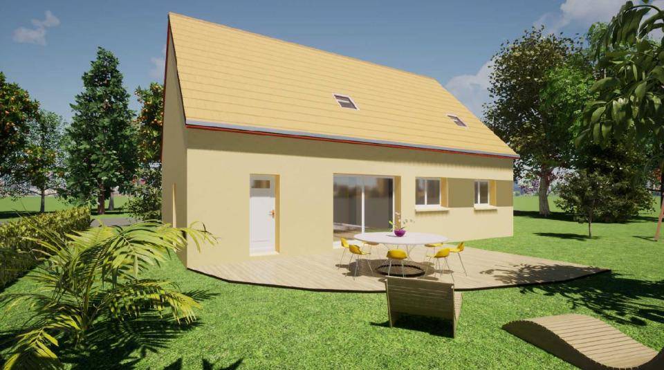 Programme terrain + maison à Domfront-en-Champagne en Sarthe (72) de 73 m² à vendre au prix de 179000€ - 1