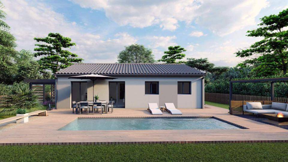 Programme terrain + maison à Pomport en Dordogne (24) de 90 m² à vendre au prix de 214000€ - 4