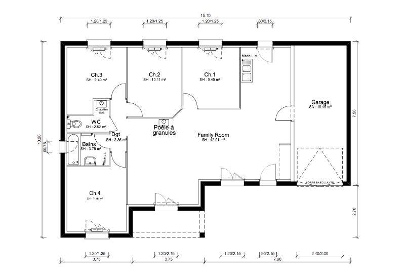 Programme terrain + maison à Mizérieux en Loire (42) de 92 m² à vendre au prix de 228500€ - 3