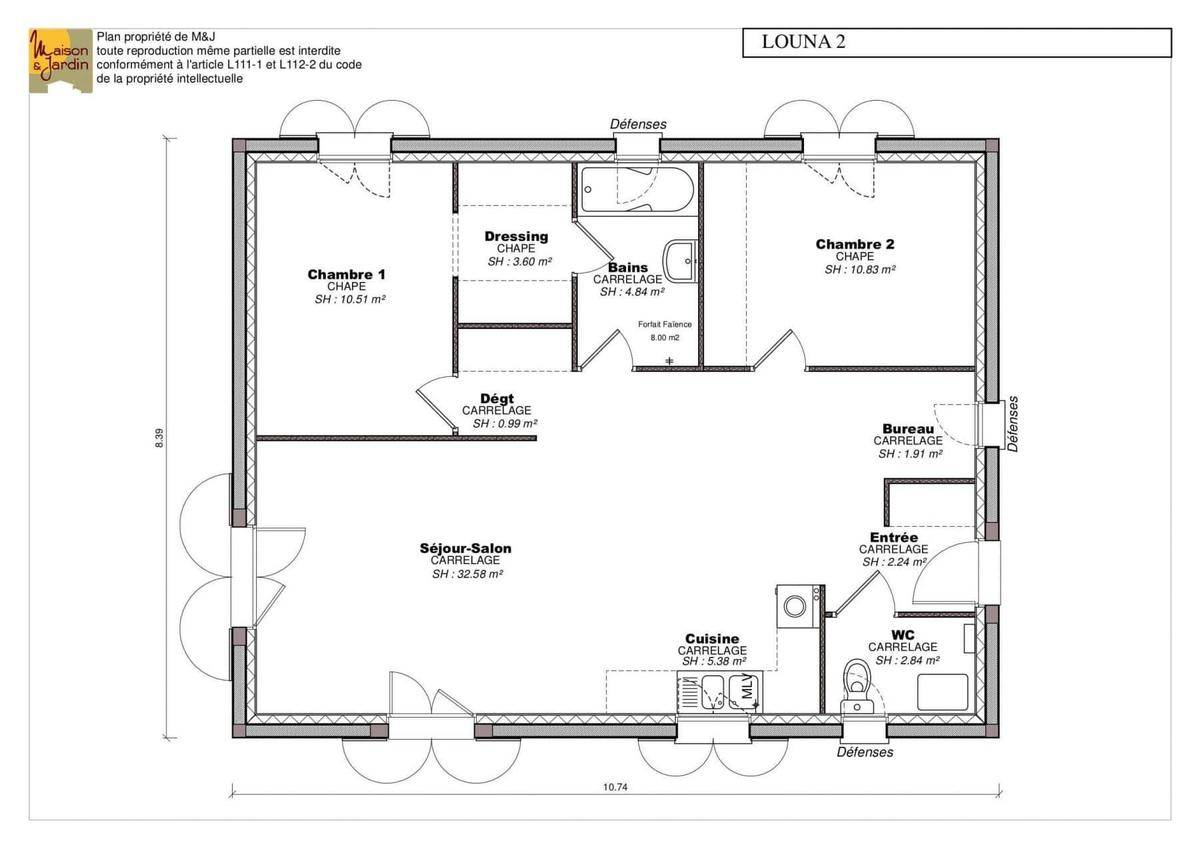 Programme terrain + maison à Saint-Étienne-de-Vicq en Allier (03) de 75 m² à vendre au prix de 159420€ - 4