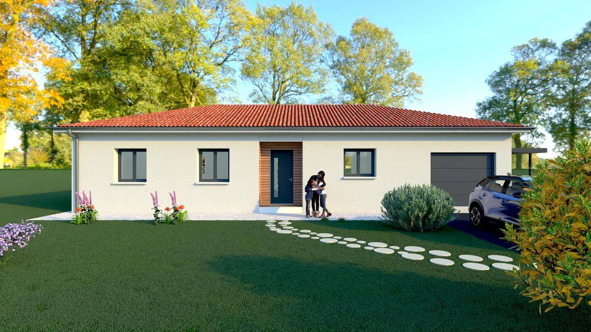 Programme terrain + maison à Bellegarde-en-Forez en Loire (42) de 91 m² à vendre au prix de 231890€ - 1