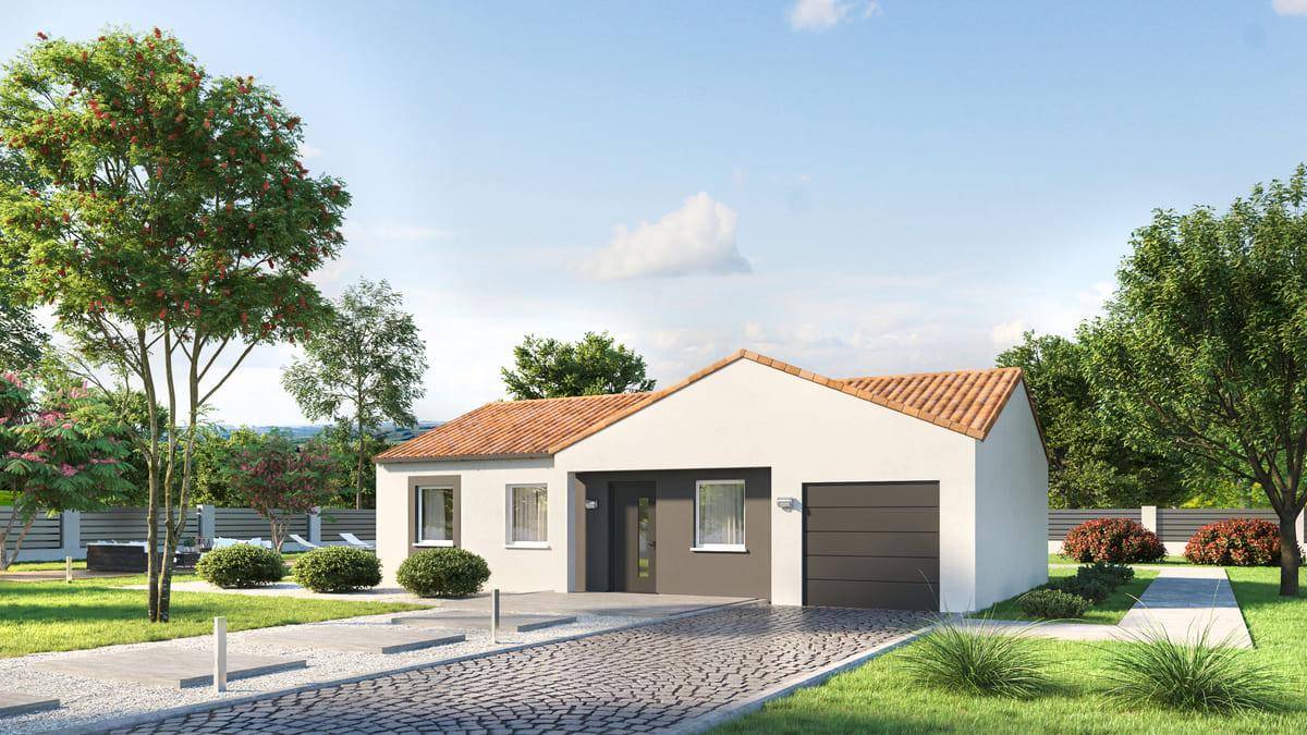 Programme terrain + maison à Saint-Germain-de-Prinçay en Vendée (85) de 95 m² à vendre au prix de 206817€ - 1