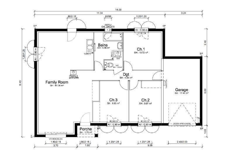 Programme terrain + maison à Saint-Paul-de-Varax en Ain (01) de 95 m² à vendre au prix de 240000€ - 2